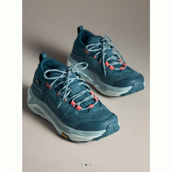 Hoka Teal and Coral New Athletic Shoes - Picture 2 of 6